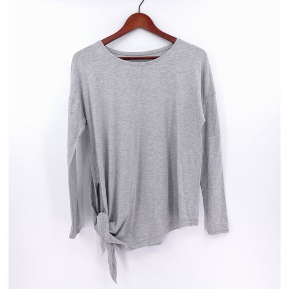 Lululemon To The Point Top Womens Size Large Gray Asymmetric Yoga Lounge - Picture 2 of 11